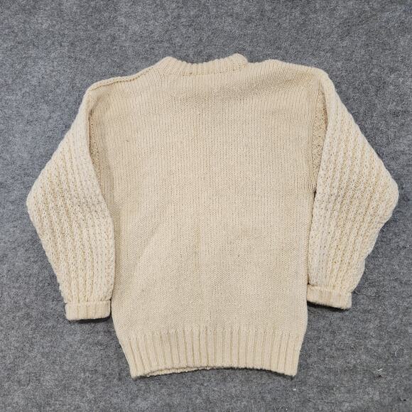 VTG John Molloy 100% Wool Mens XL? Cableknit Ireland Fisherman Crewneck Sweater - Picture 13 of 14